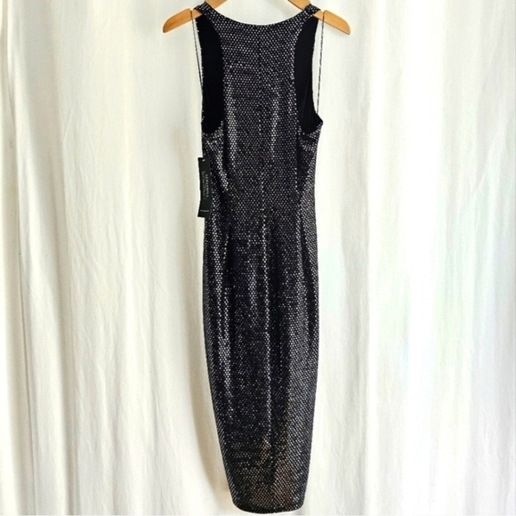 Adrianna Papell Black & Silver Sequin Sleeveless Dress - Picture 2 of 16
